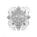 viking vegvisir thor wing tattoo design idea