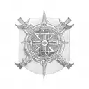 viking vegvisir thor wing tattoo design idea