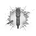 linear cover up tattoo on outer forearm tattoo design idea