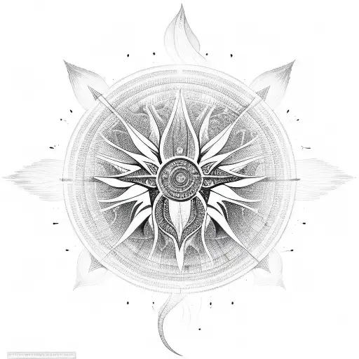 wind rose tattoo commission by Asfahani on DeviantArt