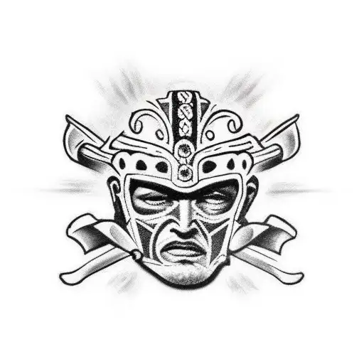 Aztec fighting conquistador tattoo design idea