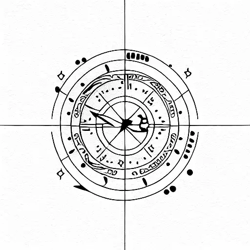 Leo zodiac tattoo design idea