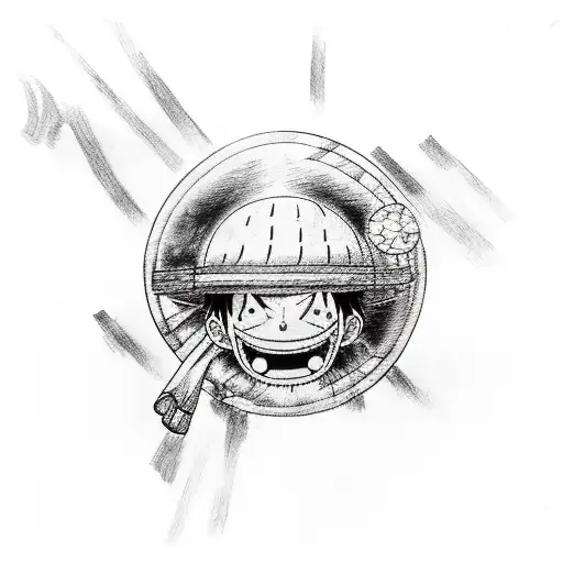 Luffy One piece tattoo design idea
