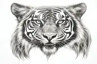 adriana lima and tiger  eyes tattoo design idea