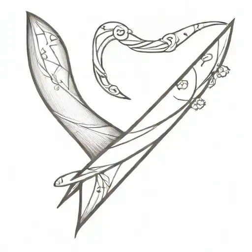 Boomerang with drawings inside tattoo design idea