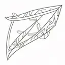 Boomerang with drawings inside tattoo design idea
