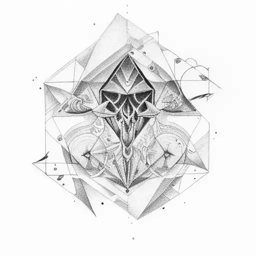 Brujula, triangulo, reloj tattoo design idea