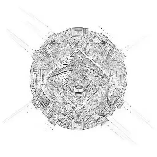 Design a new-school tattoo featuring vibrant colors and geometric patterns inspired by Maori culture tattoo design idea