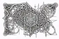 submissive slave chained tattoo design idea
