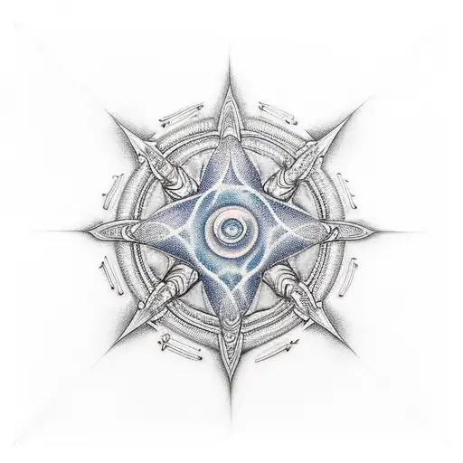 Celestial polyamory tattoo design idea