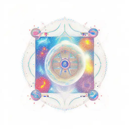 Celestial polyamory tattoo design idea