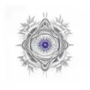 Celestial polyamory tattoo design idea