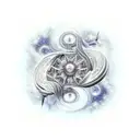 Celestial polyamory tattoo design idea