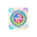 Celestial polyamory tattoo design idea