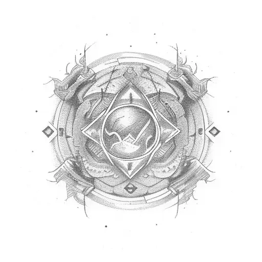 circle consisting of the following four words: gratitude, tolerance, sacrifice, generosity tattoo design idea