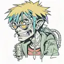 gorillaz russel tattoo design idea