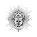 full body buda tattoo design idea