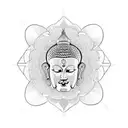 full body buda tattoo design idea