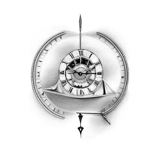 Salvador Dali's melting clocks intertwined with a legal gavel tattoo design idea