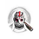 Jason Voorhees holding a chainsaw tattoo design idea