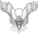 valkyrie wings  tattoo design idea