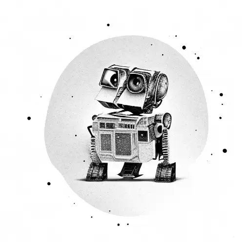 wall-e and eva tattoo design idea