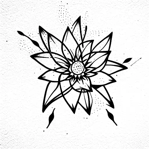 25 with flowers tattoo design idea