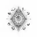 3rd eye is clock tattoo design idea