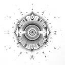 3rd eye is clock tattoo design idea