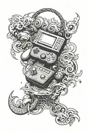 video games tattoo design idea