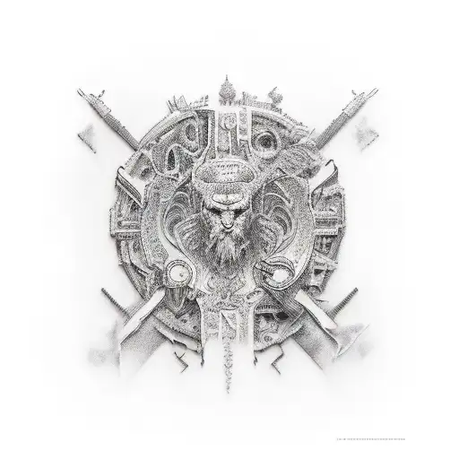 tattoo man roman mythology with defined full body tattoo design idea