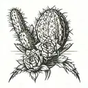 desert cacti tattoo design idea