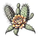 desert cacti tattoo design idea