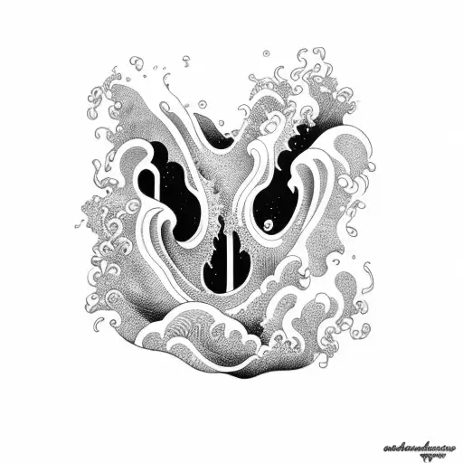 Ocean Wave tattoo design idea