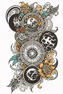 Water Earth Fire Air tattoo design idea