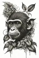 Monkey tattoo design idea