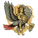 Alexander the great with eagle tattoo design idea