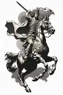 Alexander the great with eagle soaring tattoo design idea