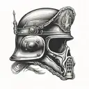 army helmet tattoo design idea