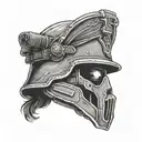 army helmet tattoo design idea