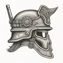 army helmet tattoo design idea