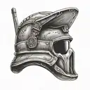 army helmet tattoo design idea