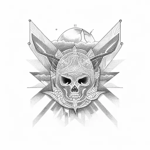 miami sunset  tattoo design idea