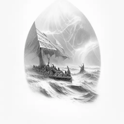 sea winter ominous dark depressing storm gustave dore dan seagrave tattoo design idea