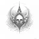 miami sunset gustave dore tattoo design idea