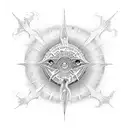 sea sunset gustave dore tattoo design idea