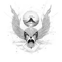 miami sunset  tattoo design idea