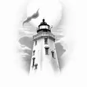 storm sea lighthouse death gustave dore scary tattoo design idea