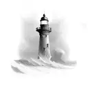 storm sea lighthouse death gustave dore scary tattoo design idea