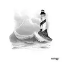 storm sea lighthouse death gustave dore scary tattoo design idea